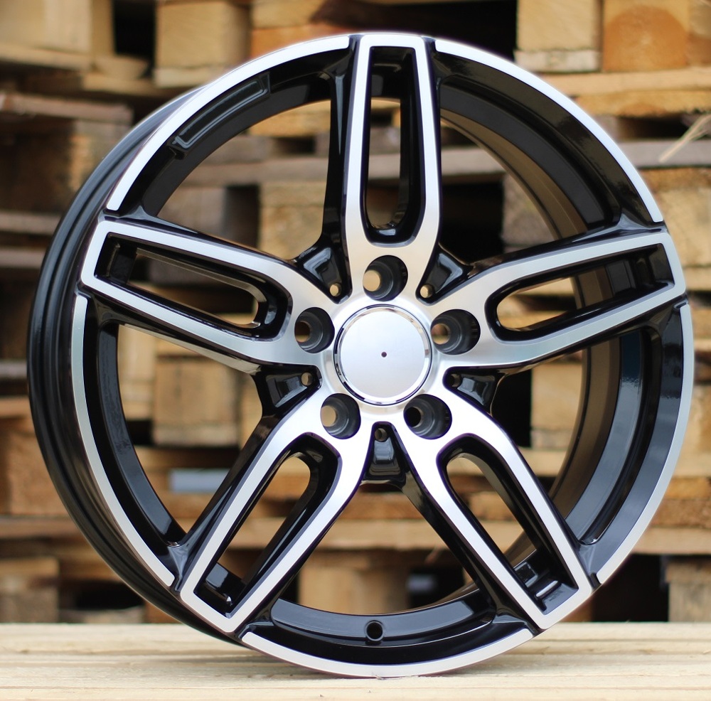 R17x7.5 5X112 ET 45 66.6 B5434 Black Polished (MB) For MER (K4)