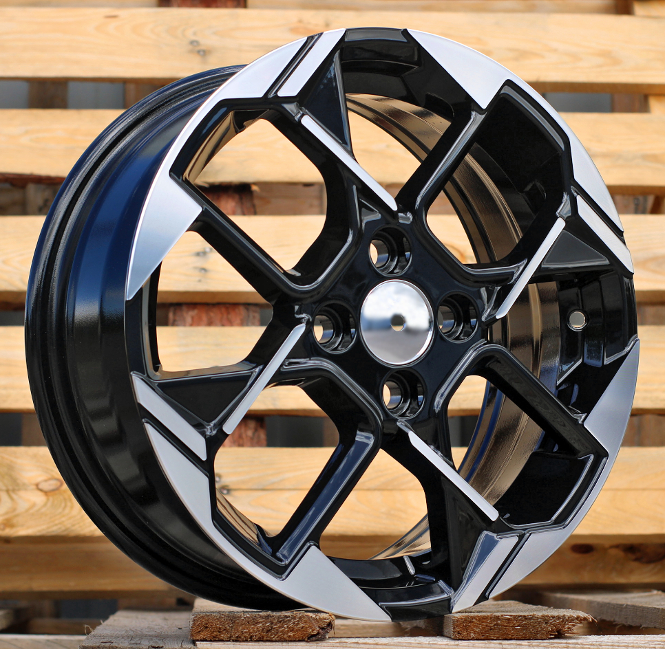 R14x5.5 4X100 ET 40 54.1 Y1184 Black Polished (MB) For KIA (R)