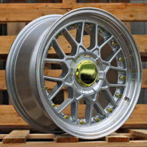 R17x8 10X112/120 ET 30 74.1 HX025 (LU1880) Silver+Polished Lip (SP) For HAXER (P1)